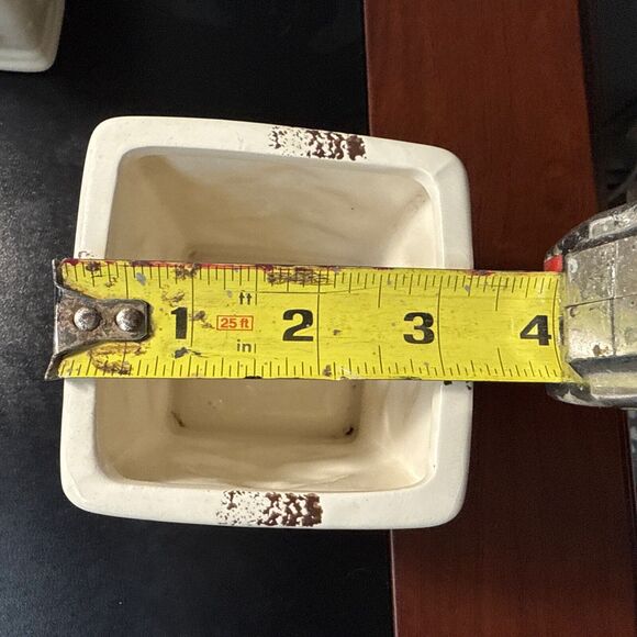 Antique Pottery square planters - Picture 4 of 4